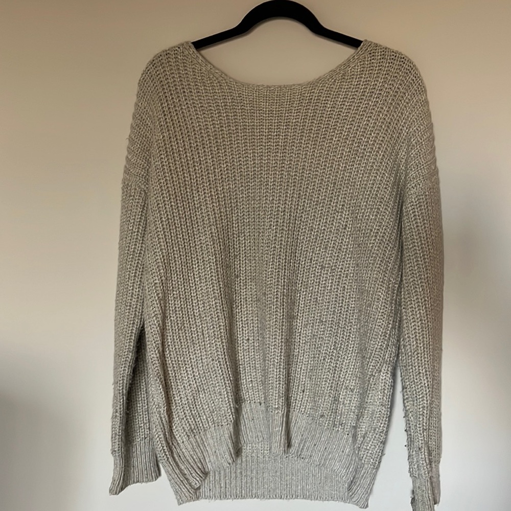 Beige sparkle and fade sweater from Urban Outfitters